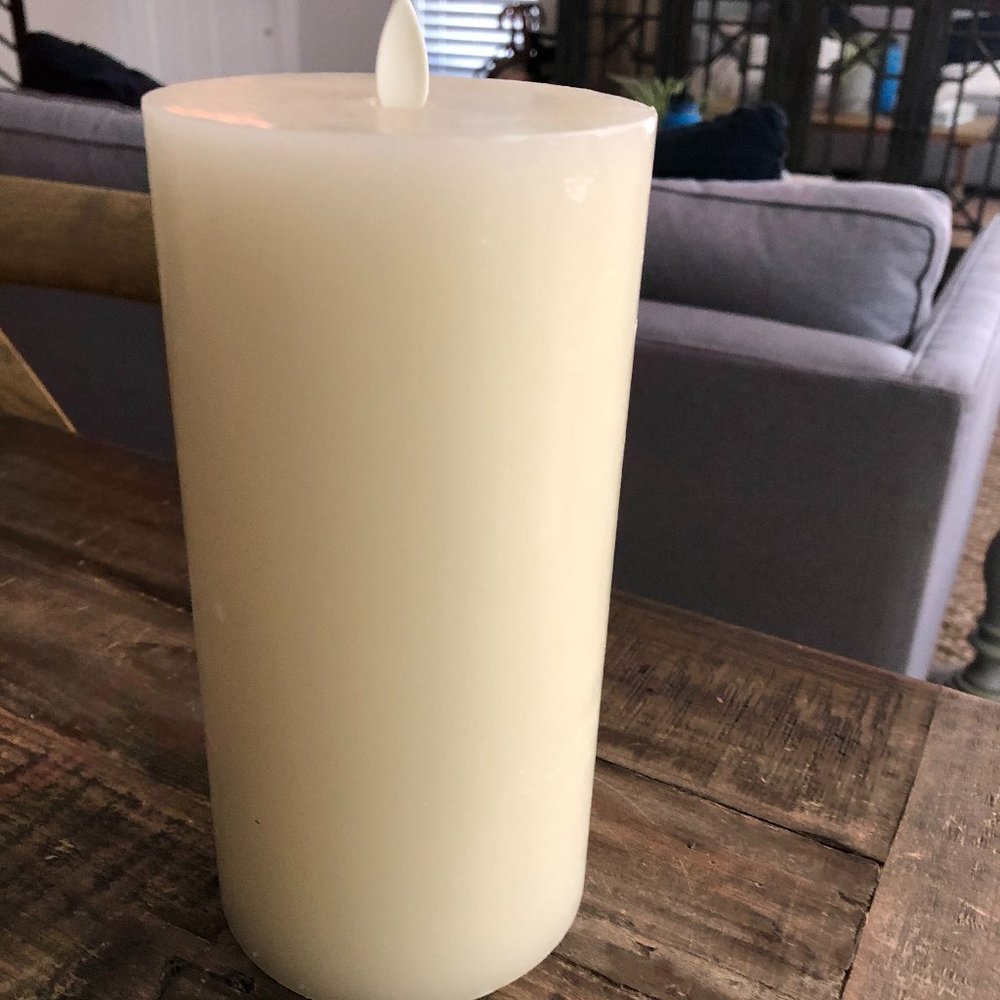 Premium Flickering Flameless Wax Pillar Candle